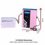 Aviva 2500VA Lithium AC UPS POWER WALL  – AM2500VA with 25.6V,90AH LFP Battery