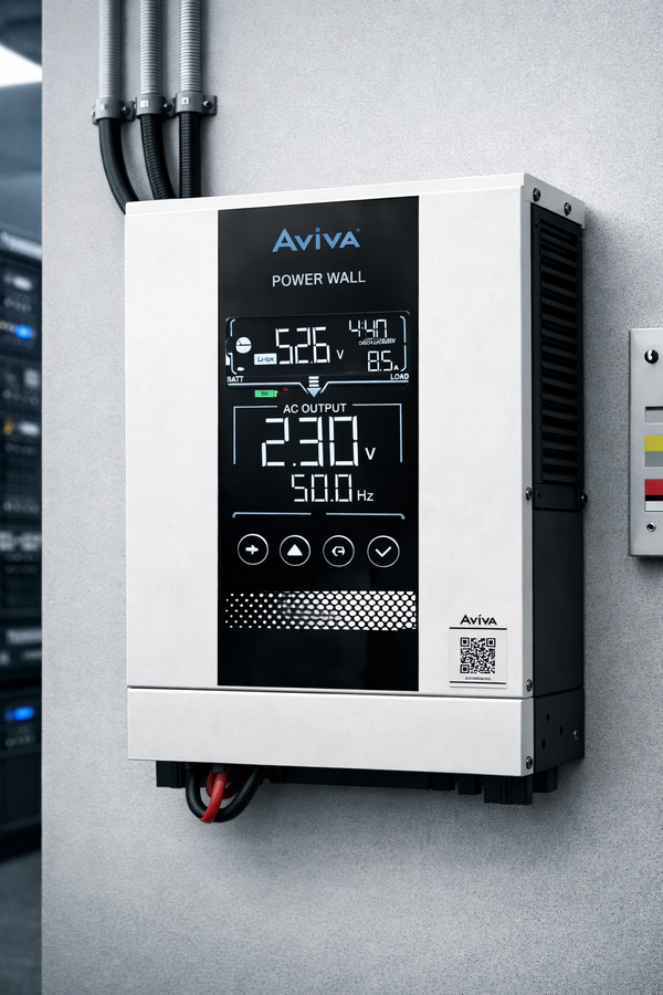 Aviva Single Phase ON-Grid Inverter 3.6KW  Lithium Solar UPS POWER WALL – AM3600VA with 25V,90AH LiPo4 Battery