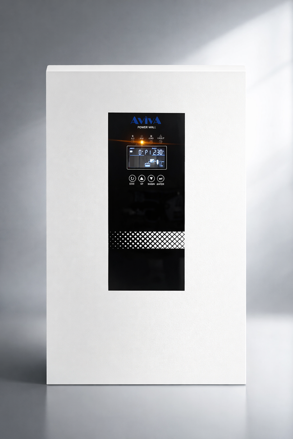 Aviva Single Phase OFF-Grid Inverter 3.6KW Lithium Solar UPS POWER WALL with In-Built Battery  – AM3600VA with 25.6 V LiPo4 Battery