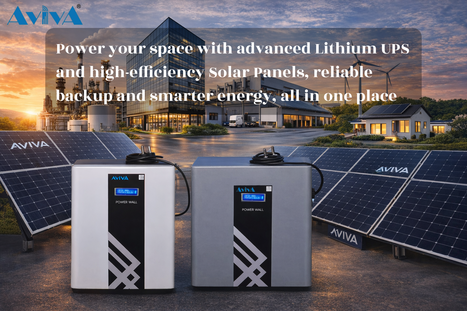 LiFePO4 lithium battery solutions by Aviva